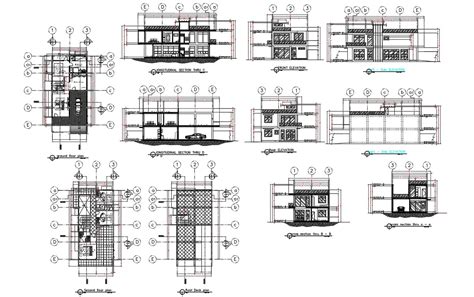 Storey Residential With Roof Deck Architectural Project Plan Dwg File