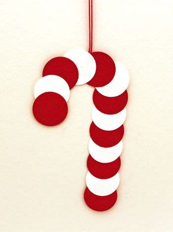 How to make peppermint candy ornaments. Paper circles candy cane another idea to use my circle ...