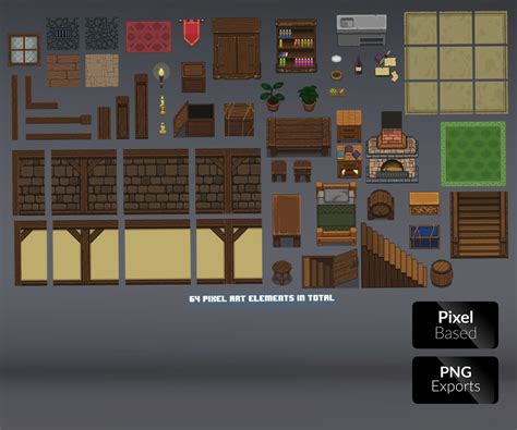 Pixel Art Medieval Interiors Preview 3 Game Art Partners