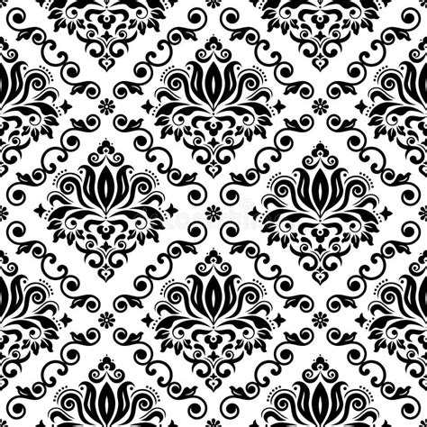 Classic Damask Wallpaper Or Fabric Print Pattern Retro Textile Vector