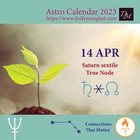 Demystifying Astrology: DM Astro Calendar 2023 - Saturn Sextile True Node