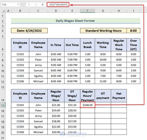 Daily Wages Sheet Format In Excel With Quick Steps Exceldemy