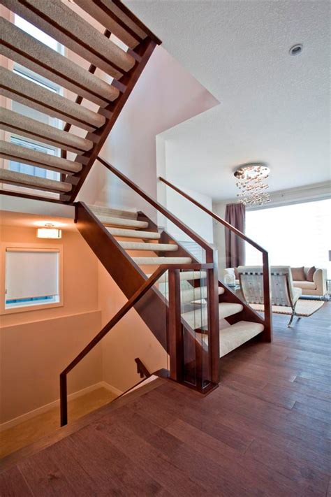 Open Risers Artistic Stairs 2 Half Wall Staircase Open Stairs Glass