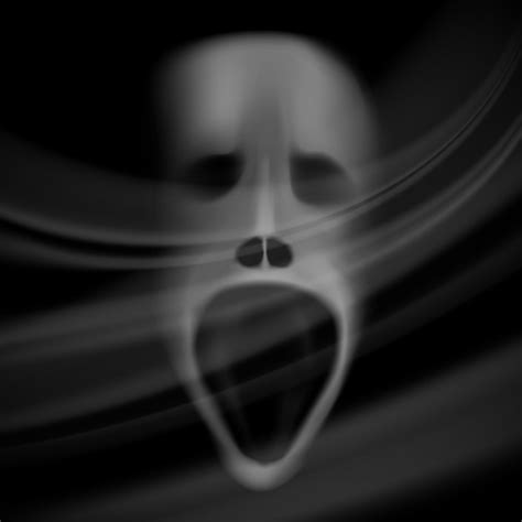 Free Vector Ghost Face Blurred Skull Horror Background With Shadows