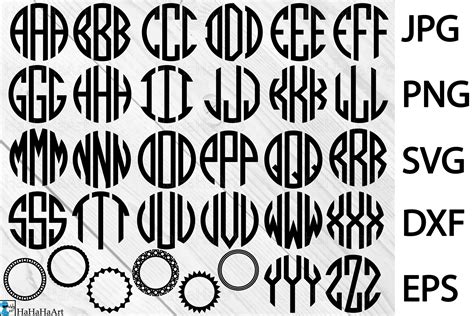 Monogram Alphabet V1 Clip Art Cutting Files 179c 320123