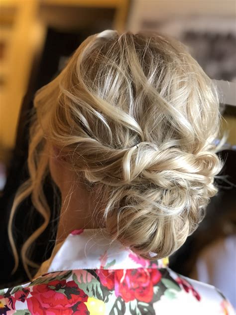 Blonde Messy Updo Fine Hair Updo Bridesmaid Hair Long Easy Updos