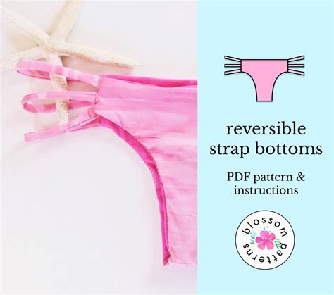 Womens Bikini Bottoms Sewing Pattern PDF How To Instructions Reversible Cheeky DIY Swimwear
