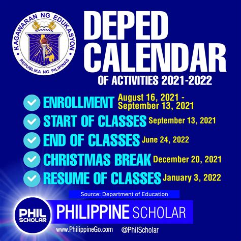Deped Calendar Of Activities For Sy 2021 2022 Expertisttech