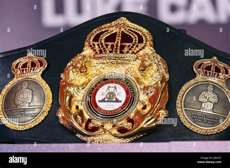 General View Of The Wba Super Heavyweight Championship Belt During A