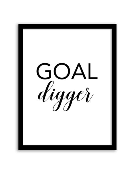 Goal Digger Printable Wall Art Chicfetti Wall Art Diy Easy Free