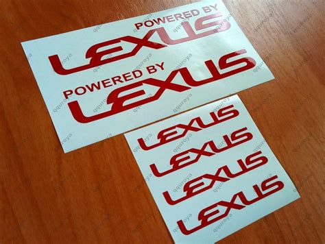 parts and accessories powered by lexus sport racing decal sticker emblem logo window white pair