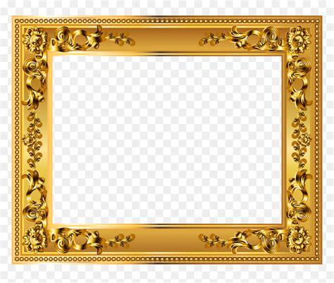 Gold Picture Frame Border Png Transparent Png Vhv