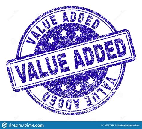 Grunge Textured Value Added Stamp Seal Stock Vector Illustration Of