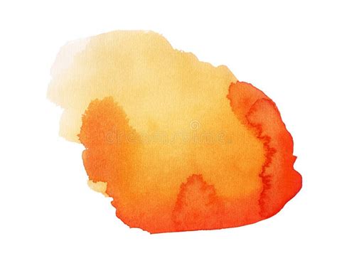 Magical Orange Watercolor Blob Stock Illustration Illustration Of