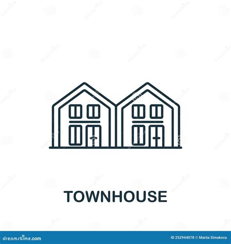 Townhouse Icon Monochrome Simple Icon For Templates Web Design And