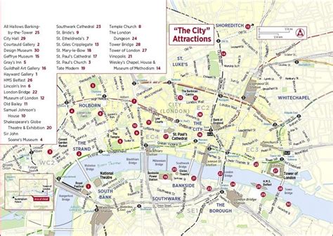 Download Sightseeing Map Of London Major Tourist Attractions At With