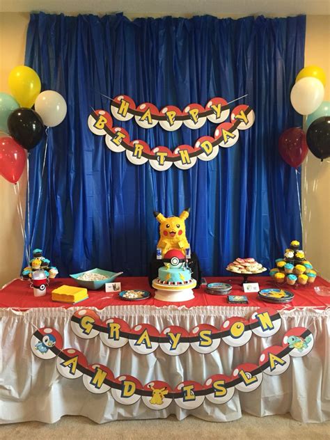 Our Pokemon Cake Table Pokemon Birthday Party Pokemon Party