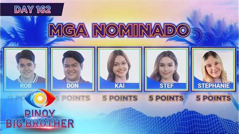 day 162 1st teen nomination night official tally of votes pbb kumunity youtube