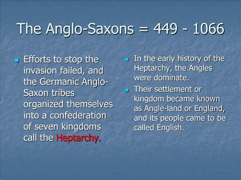 Ppt The Anglo Saxon Period 449 1066 Anno Domini In The Year Of Our