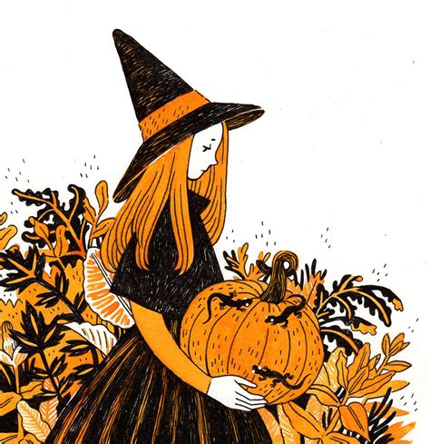Inktober Day 18 Pumpkin By Heikala Halloween Illustration Fantasy