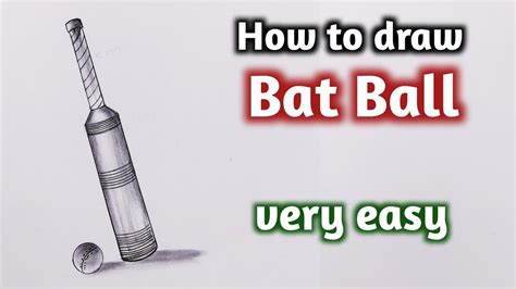 How To Draw Cricket Bat And Ball Gali Gali Art Youtube