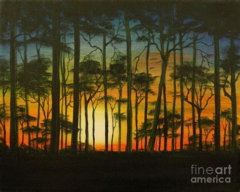 Sunset Over St Josephs Peninsula Painting By Lora Duguay