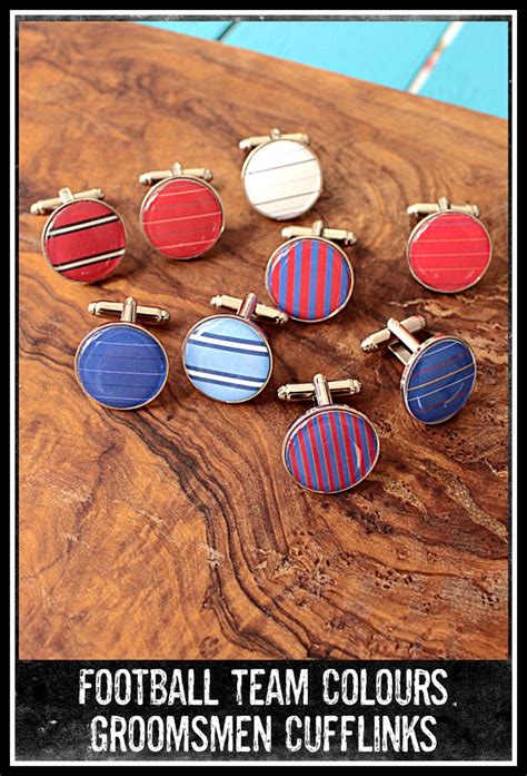Team Colours Cufflinks A Great T For Football Fans Kit Out Your