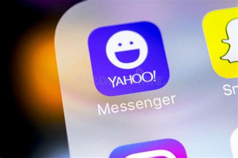 Yahoo Messenger Application Icon On Apple Iphone X Smartphone Screen