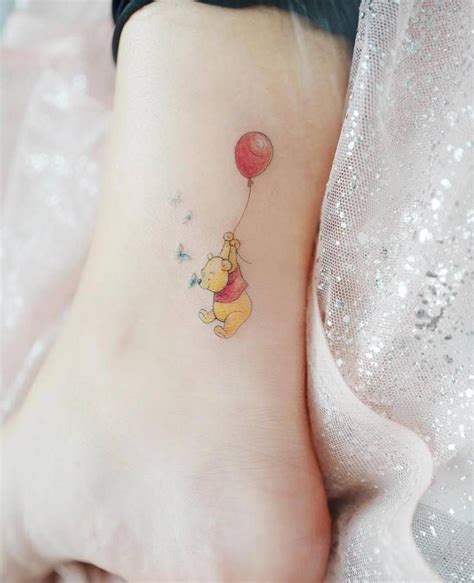 Pooh Bear Tattoo On The Ankle Disney Tattoos Tattoos Bear Tattoos
