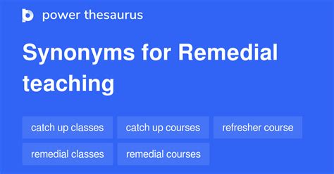 Remedial Teaching Synonyms 31 Words And Phrases For Remedial Teaching