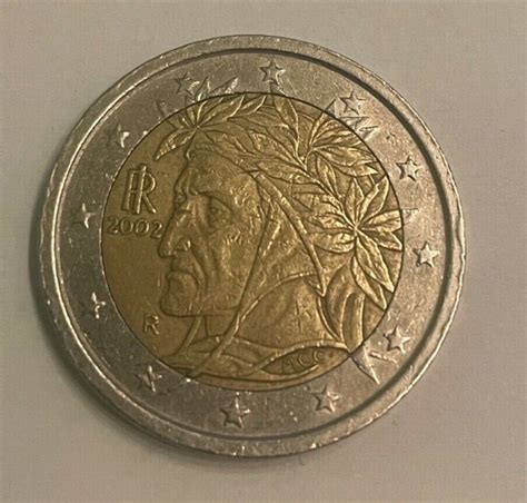 2 Euro Münze Italien 2002 Dante Alighieri Ebay