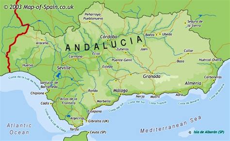 Mapa De Andalucía Para Escolares