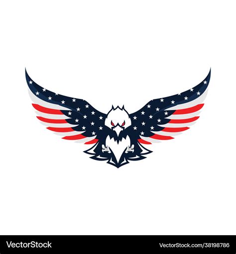 American Eagle Logo Design Royalty Free Vector Image