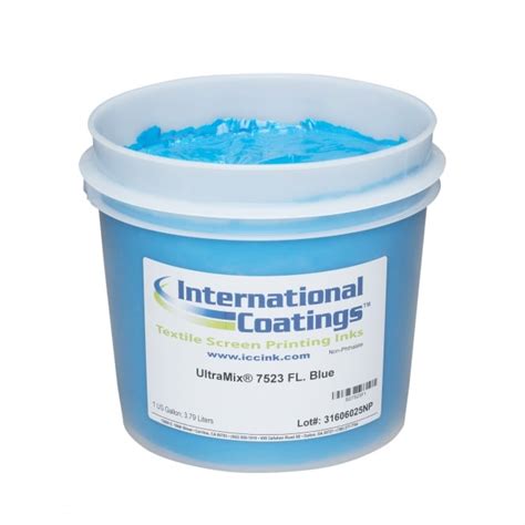 International Coatings Ultramix 7523 Fl Blue Plastisol Ink