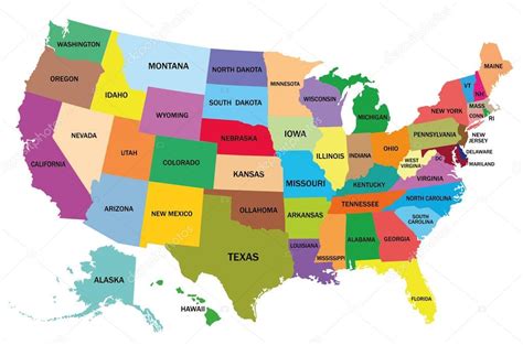 Map Of The United States Of America Stock Vector Image By ©comauthor