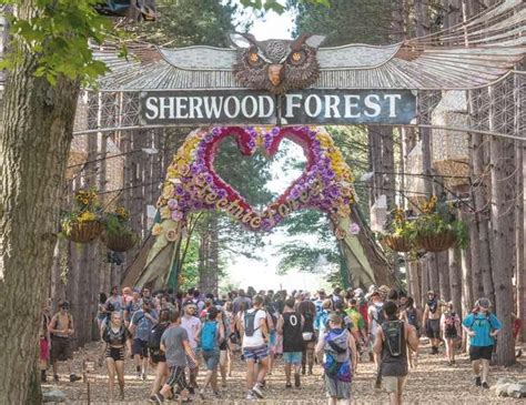 The Electric Forest Music Festival Entrance In Rothbury Michigan