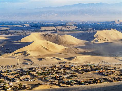 Sand Dunes Of Ica Desert Near Huacachina Ica Region Peru South