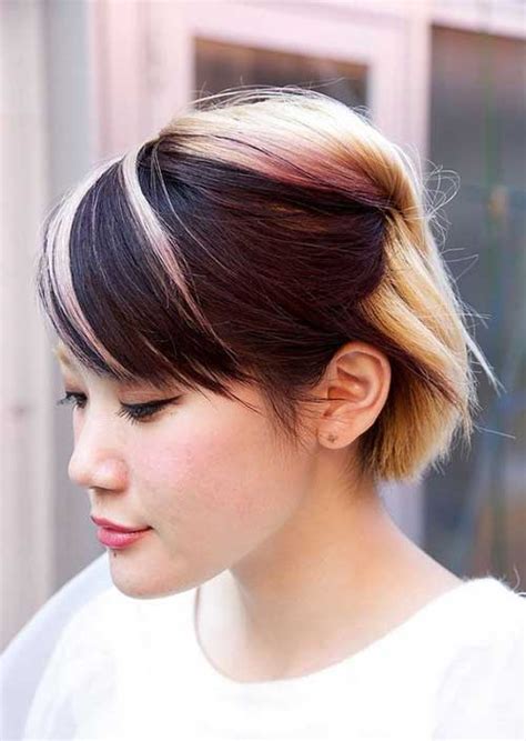 Two Tone Hair Color For Short Hair