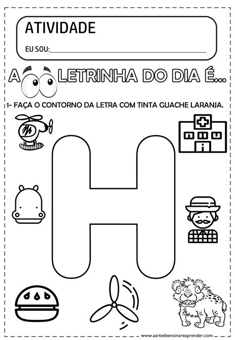 Desenhos Da Letra H Para Colorir Atividades Educativas Kulturaupice
