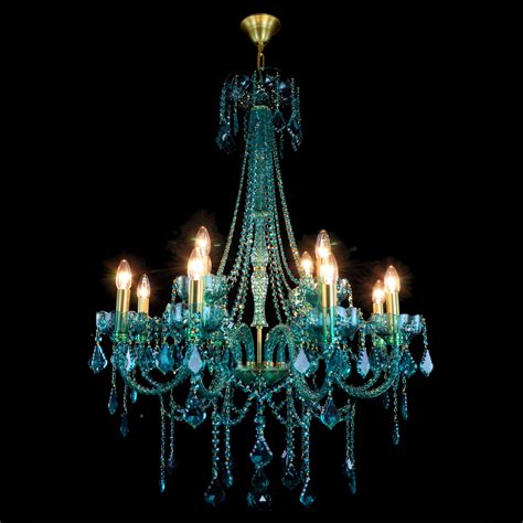 New Wranovsky Crystal Chandelier Customized In This Specific Aqua
