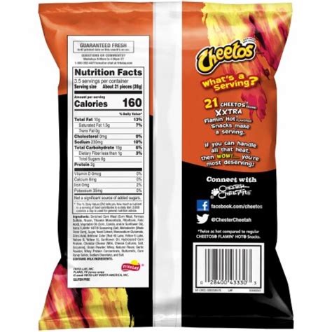 Cheetos Xxtra Flamin Hot Crunchy Cheese Flavored Snacks 35 Oz Fred