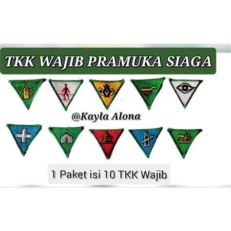 Jual Bet Badge Tkk Wajib Pramuka Siaga Harga 1 Paket Isi 10 Tkk