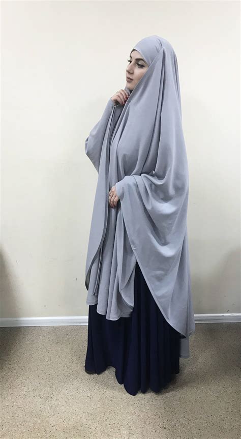 Transformer Gray Khimar Modern Burqa Nude Burka Muslim Etsy