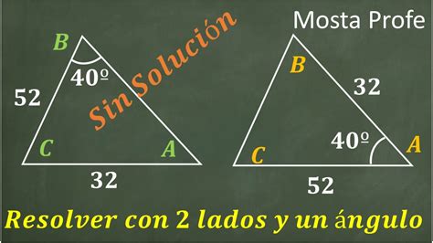 Como Resolver Un Triángulo Con Dos Lados Y Un ángulo Teorema Del Coseno