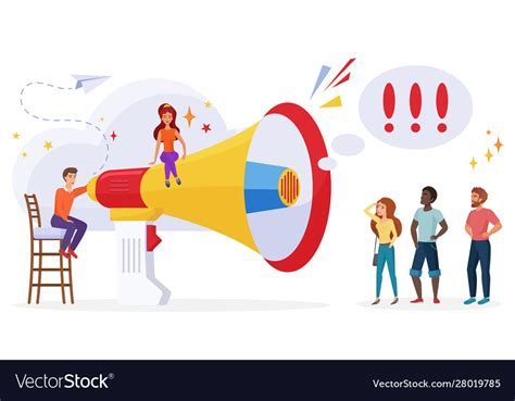 Pr Management And Advertisement Concept Royalty Free Vector