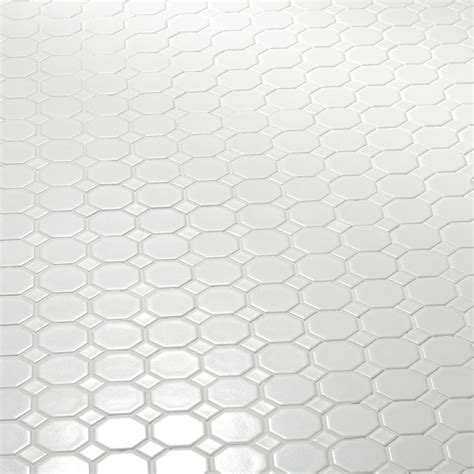 Daltile Octagon And Dot Matte White With White Dot 12 In X 12 In