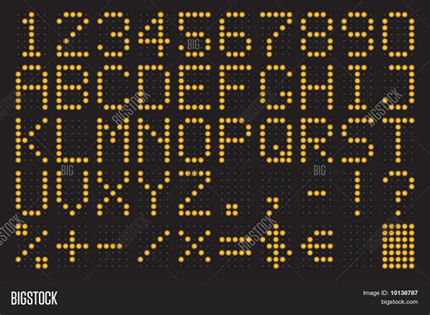 Led Light Font Image And Photo Free Trial Bigstock