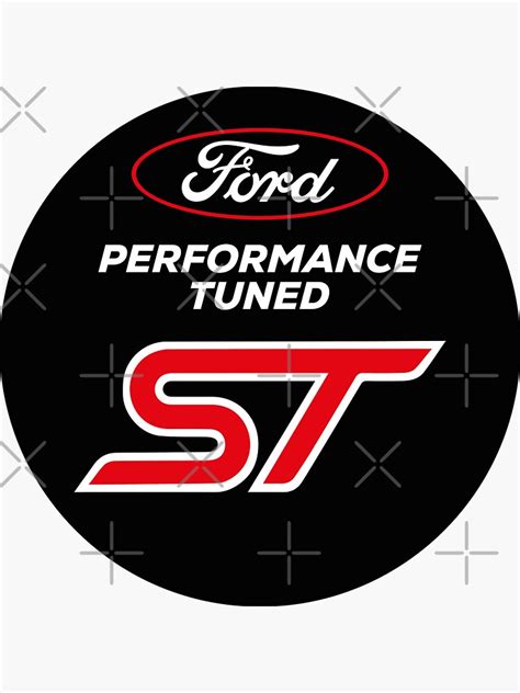 Ford Performance Tuned St Sticker By Blimeyguvnor Redbubble