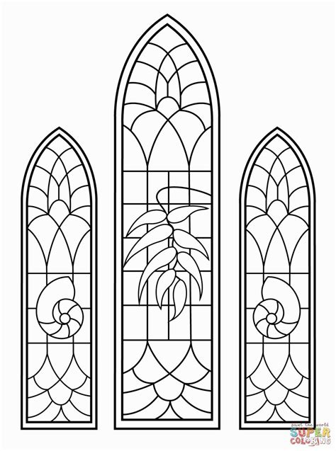 Stained Glass Window Coloring Pages Coloring Pages Stained Glass