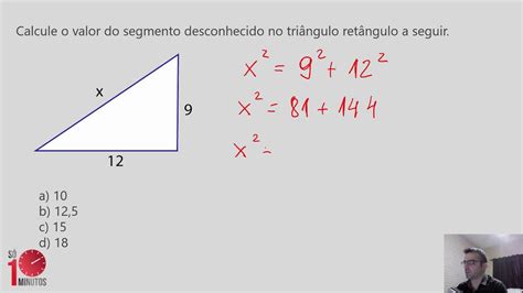 Introdução à Física Exercícios Sobre Teorema De Pitágoras 05 Prof